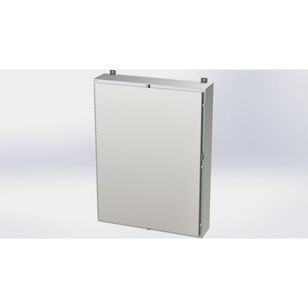 Saginaw Control & Engineering Padlockable Hasp Electrical Enclosures, 48 in H, 8 in D, 36 in W, NEMA 4X, 316 Stainless Steel SCE-48H3608SS6LP